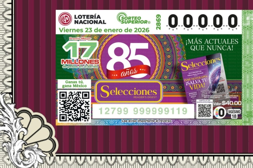 Ganadores del Sueño: El Sorteo Superior 2869 de la Lotería Nacional entrega sus premios más codiciados el día 23 de enero de 2026.