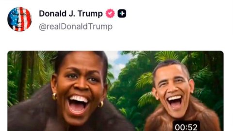 Trump no pedirá disculpas por publicar video que muestra a los Obama como simios