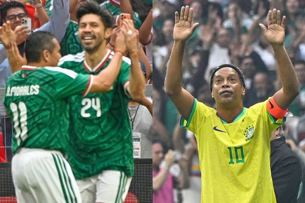 Goles y resumen México vs. Brasil: Doblete Oribe Peralta se roba el show de Ronaldinho recordando Londres 2012