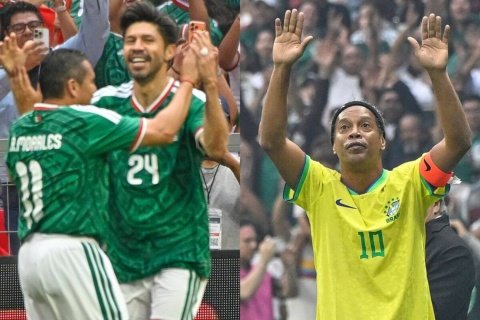Goles y resumen México vs. Brasil: Doblete Oribe Peralta se roba el show de Ronaldinho recordando Londres 2012