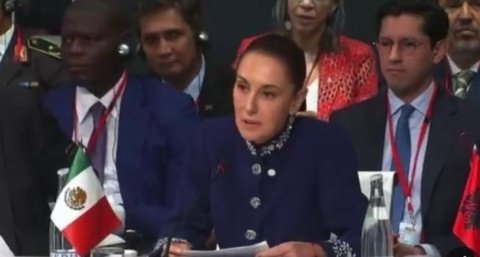 Destacan senadores de Morena participación de Sheinbaum en España